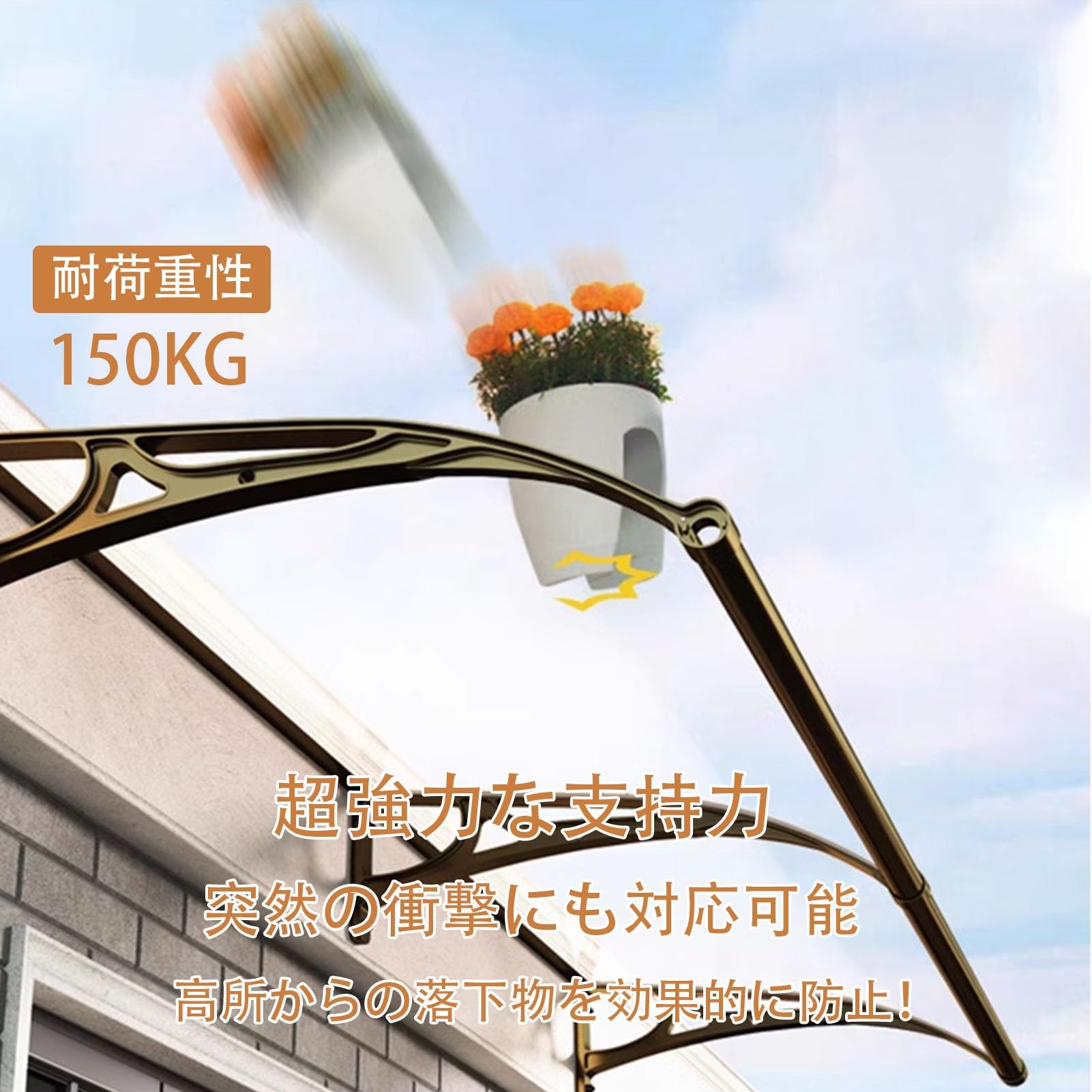 庇　ポリカーボネートオーニング　101.6×203.2 cm 庇 ポリカーボネートオーニング 101.6×203.2 cm