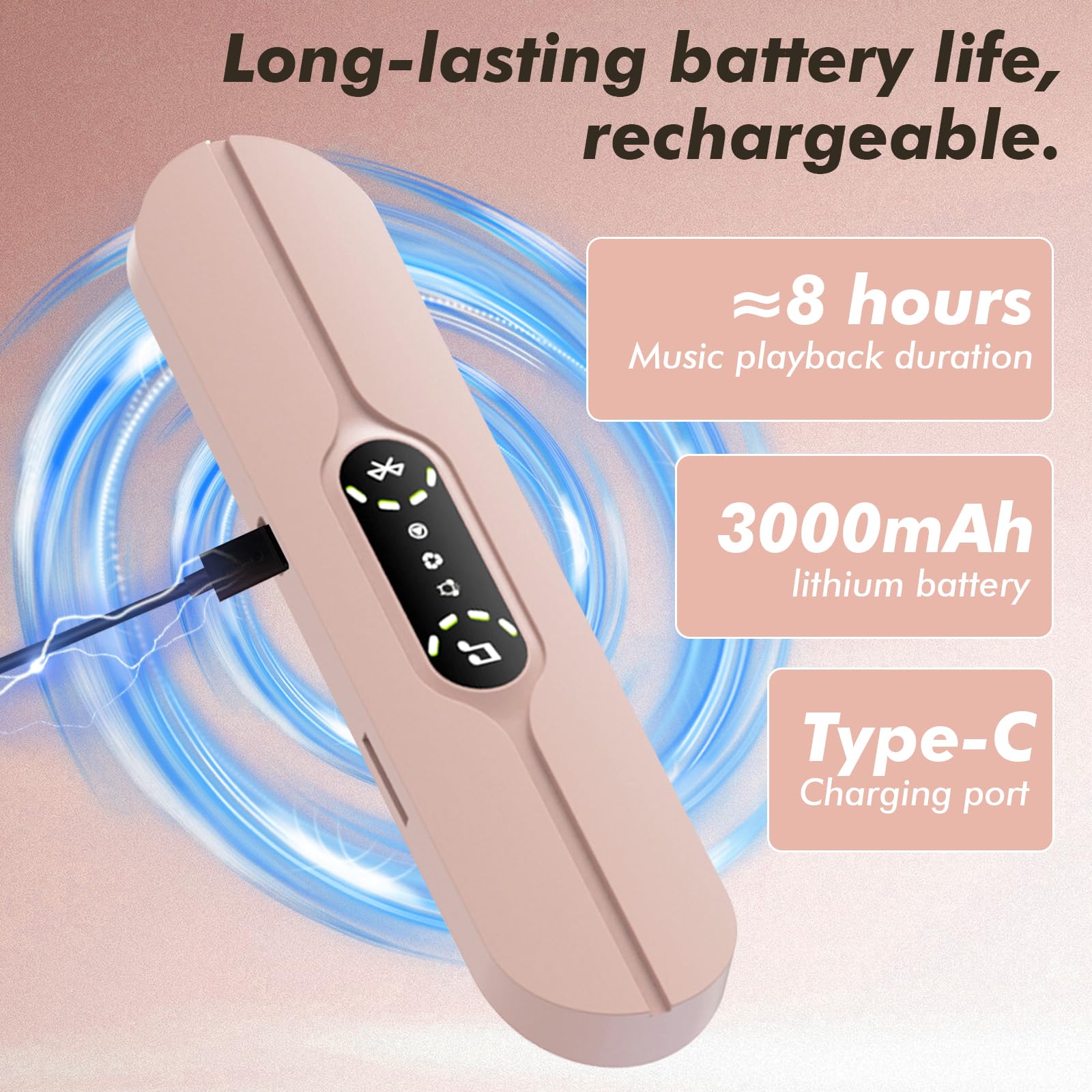 Altoparlante a conduzione ossea per dormire, 3 modalità Bluetooth, dispositivo per rumore bianco per dormire sotto il cuscino, migliora il sonno, dorme sul fianco, per ufficio (rosa)