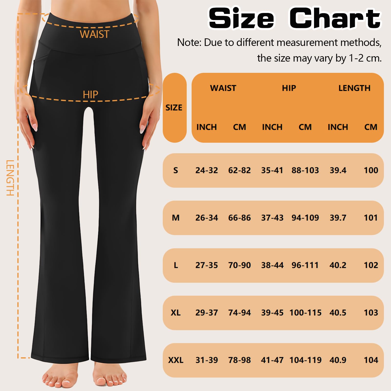 Leggings Mujer con Bolsillos, Pantalones Acampanados Tiro Alto para Control de Barriga, Mallas Deporte Elasticadas para Yoga y Gimnasio