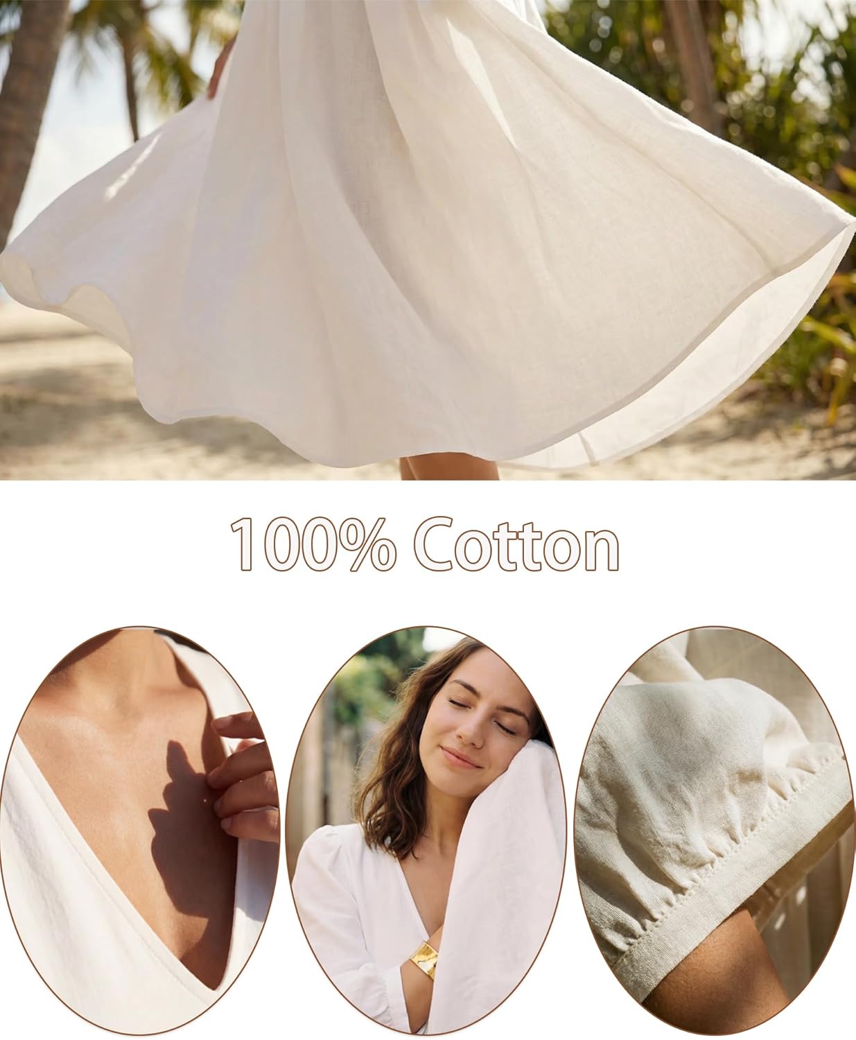 Celmia Autumn Solid Loose Long Maxi Dress Cotton Caftan - Image 5