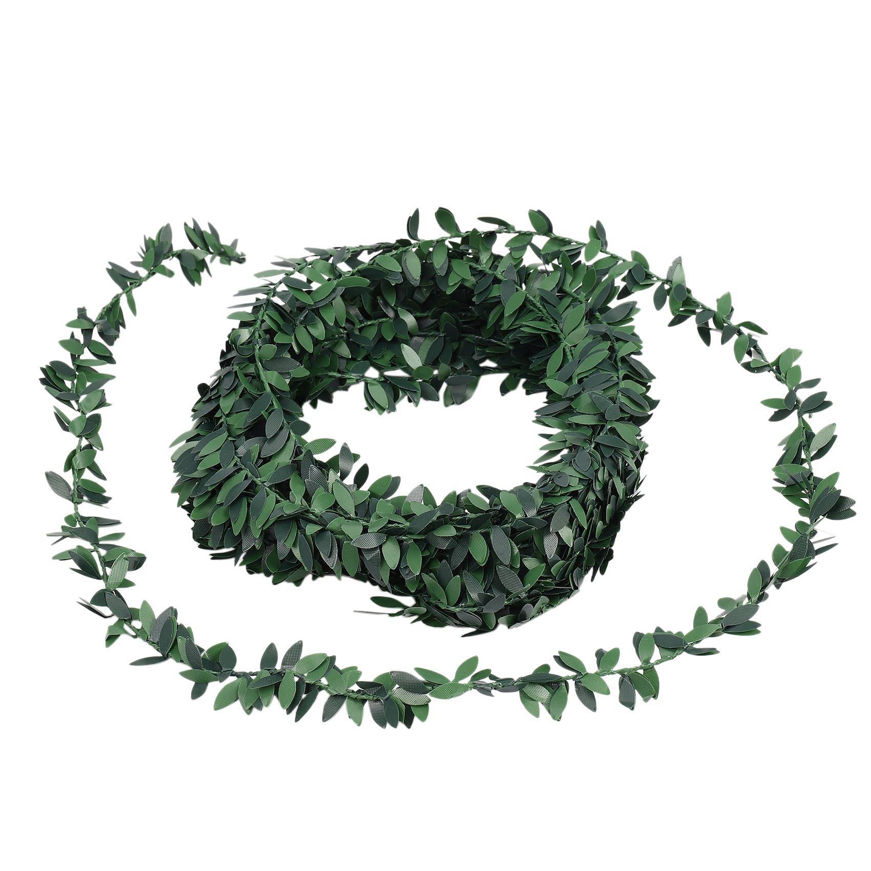 Ghirlanda Di Edera Verde Artificiale WINOMO – 7,5 Metri – Fili Di Ferro Piegabili Per Decorazioni Fai Da Te, Matrimoni E Feste