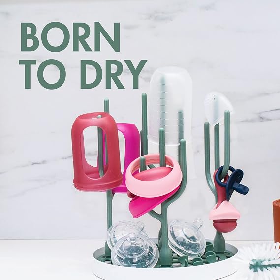 Boon Desert Baby Bottle Countertop Drying Rack، Green