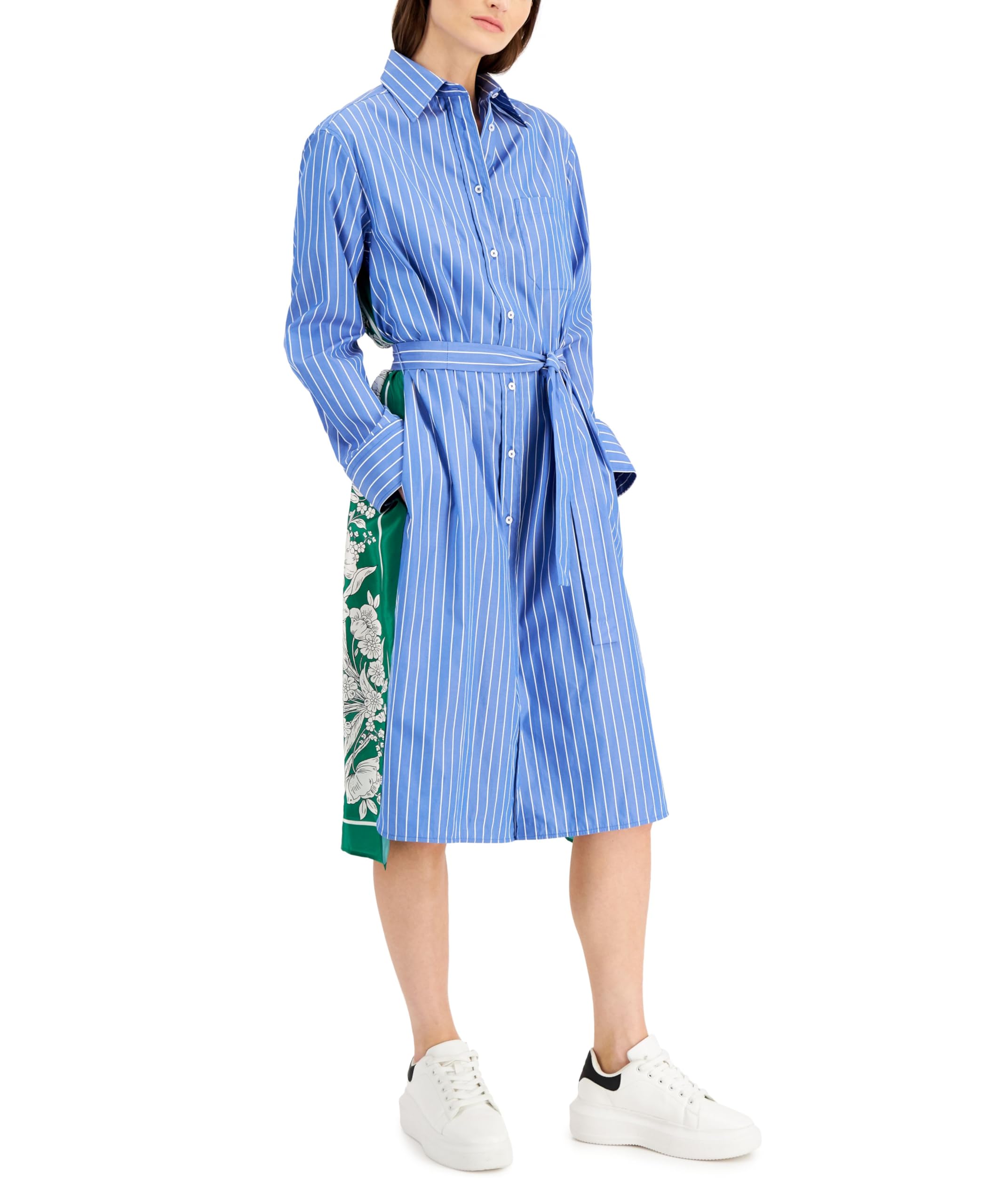 Weekend Max Mara Katanga Silk-Cotton Shirtdress Light Blue 6