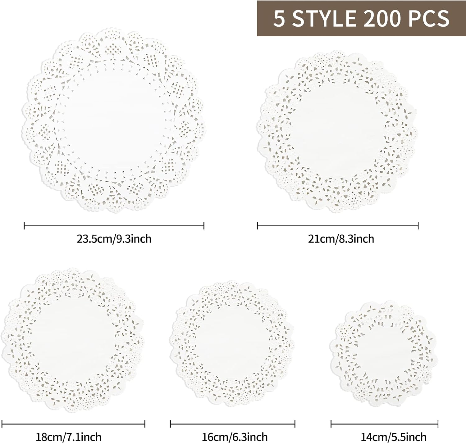 Lace Doilies Paper 200 Pcs Paper Doilies White Lace Doilies Paper