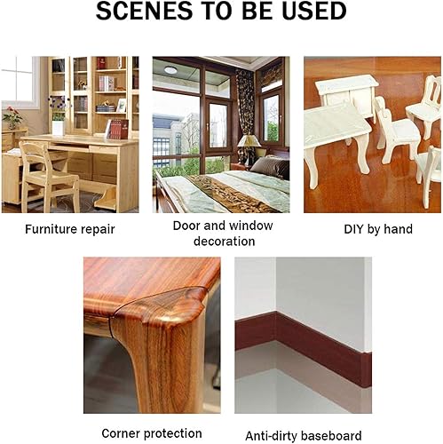 Miniatura 3 de Cinta reparación, 2.2 pulgadas x 15 yardas Madera con textura Papel contacto para mesa puerta y estante Silla, revestimiento cajón, armario