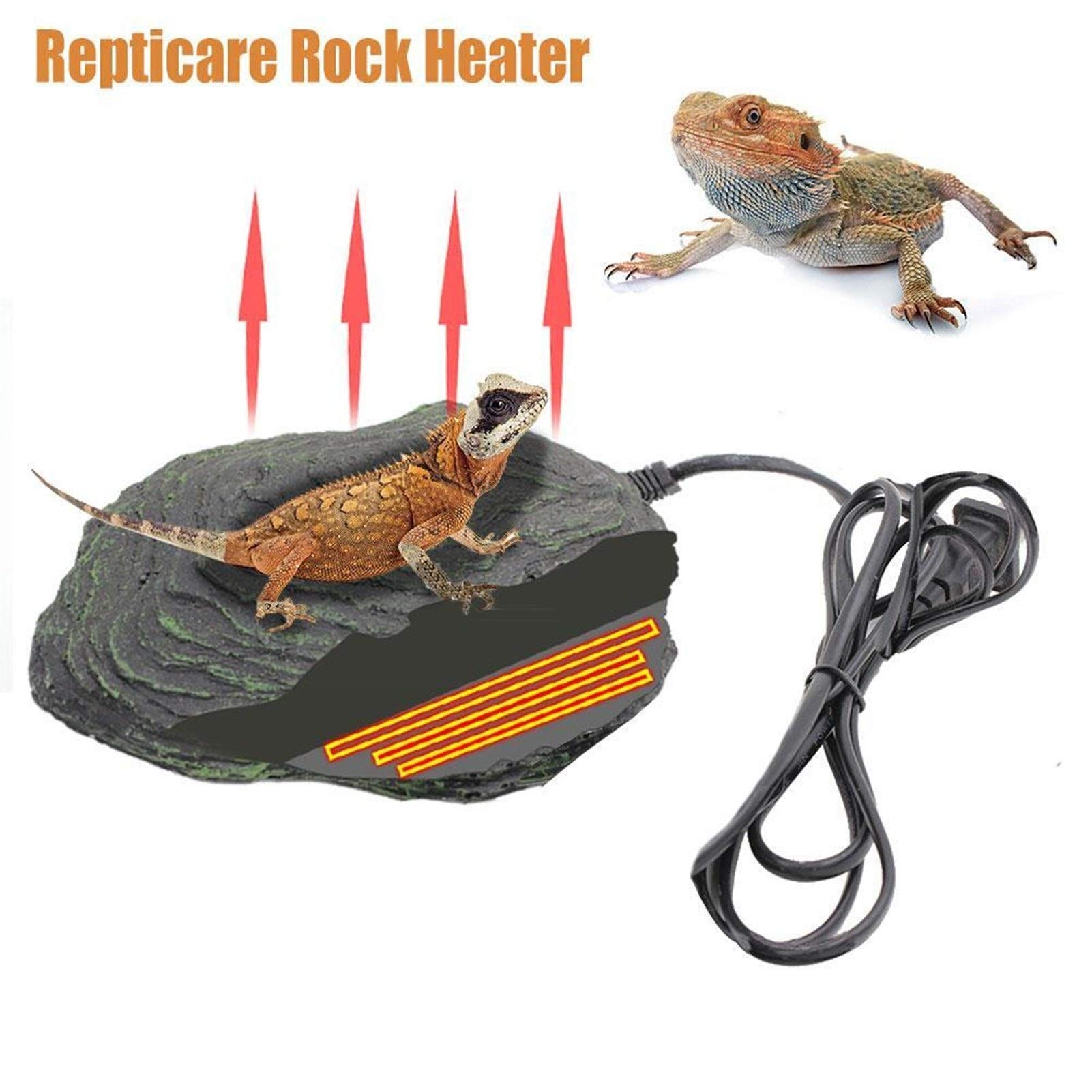 Riscaldatore per Animali Domestici Rettile Pet Riscaldamento Pietra Heat Wave Isolamento Bacino Hole Cave Ramo dell'apparecchiatura Repticare Roccia Heater Roccia Heatwave Pietra