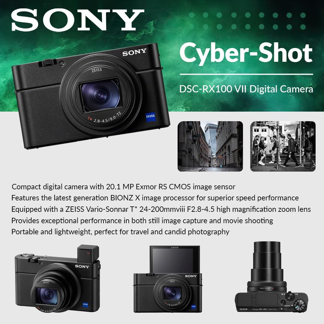 Amazon.com : Sony Cyber-Shot RX100 VII Digital Camera, 20.1MP 1