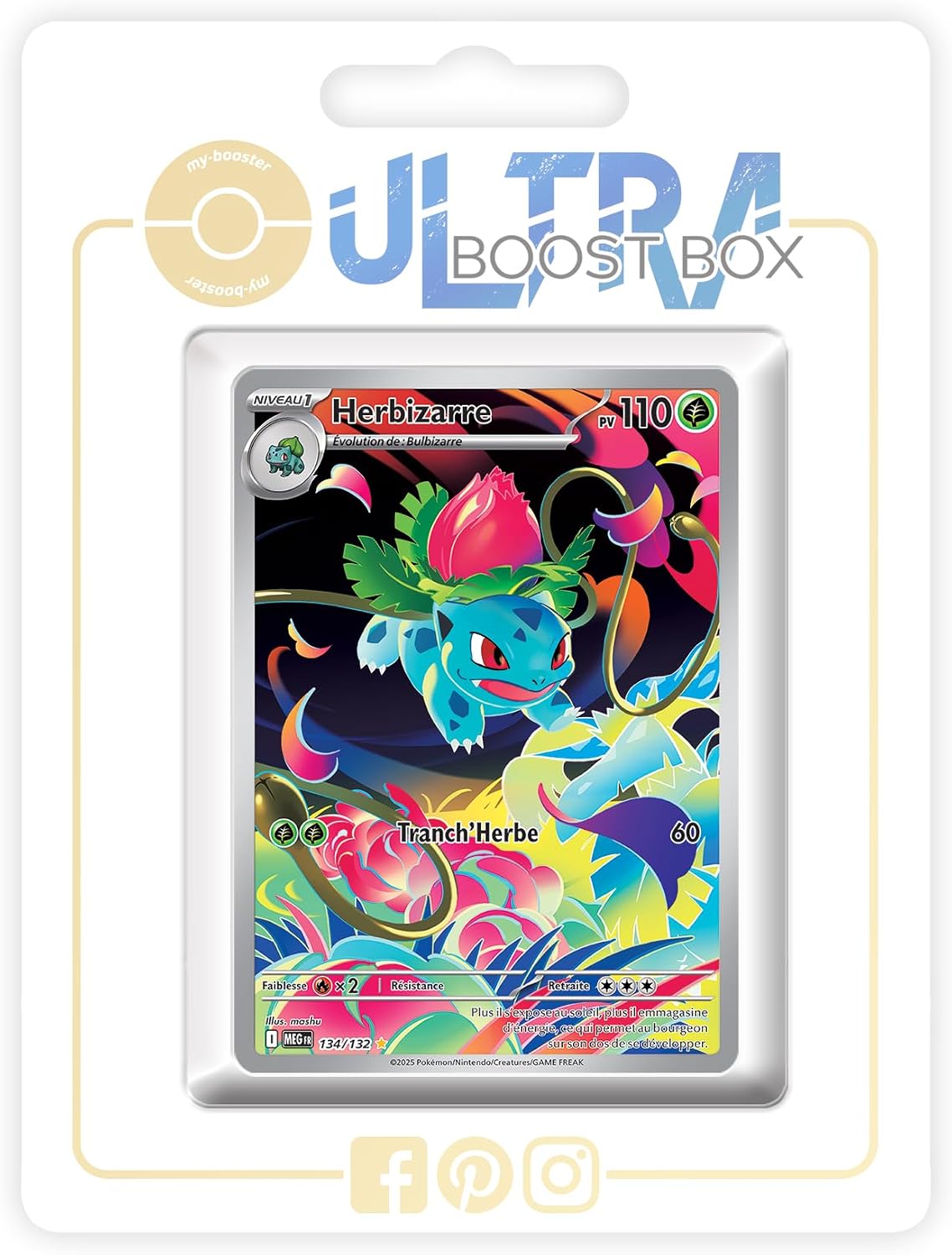 Herblizarre Ivysaur 134/132 Alternative Shiny Pok mon Gallery - my-booster X M ga- volution 1 - Box of 10 Pokemon French Cards