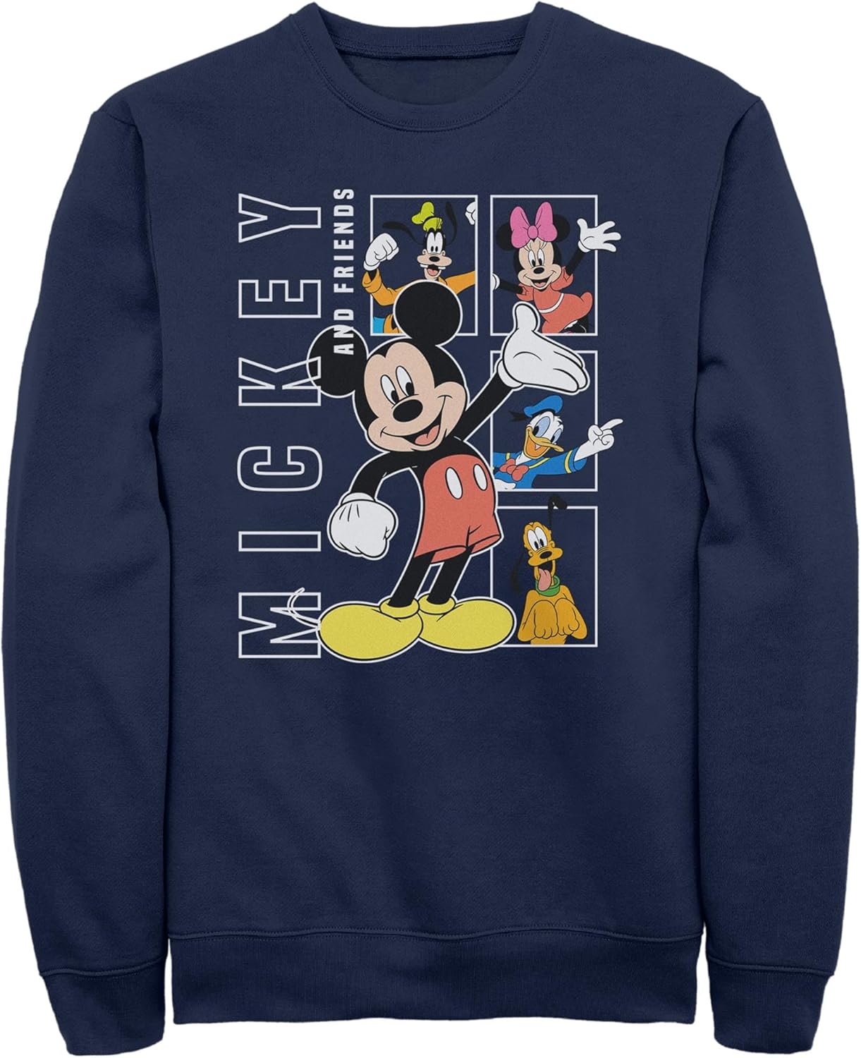 Disney Men's Mickey & Friends Happy Pals Sweatshirt