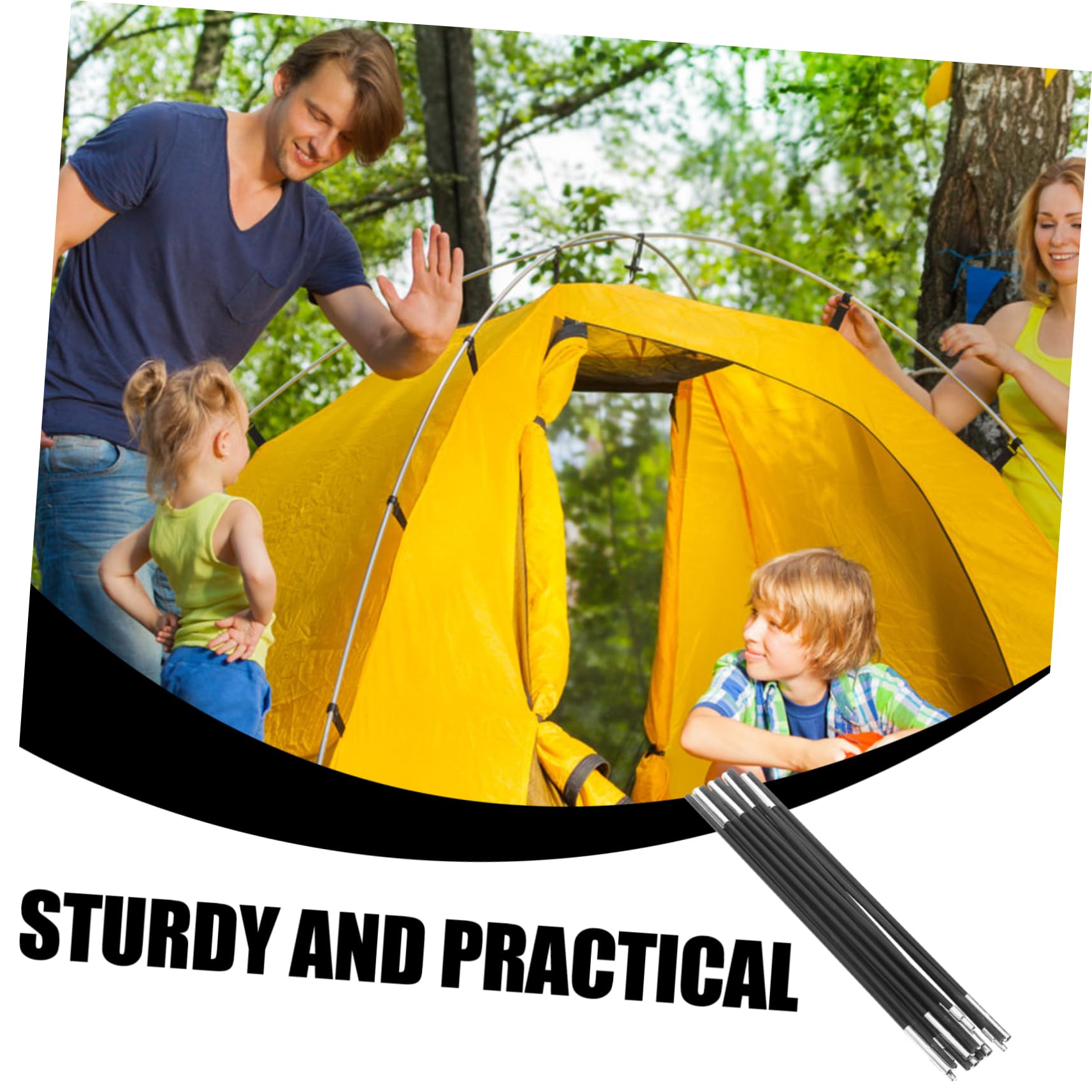 Toddmomy 2 Stück Fiberglas Zeltstangenersatz für Camping und Outdoor