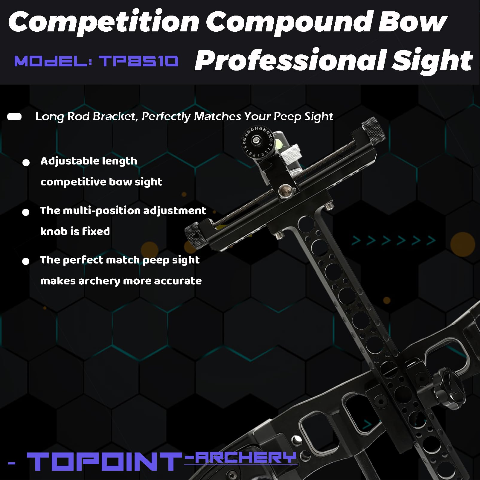 Compoundbogen Visier Mit 4x Linse & Peep Sight 6x – 1-Pin Visier Mikroverstellbar Für Rechts-/Linkshänder – Inkl. Verschiedener Innkerne