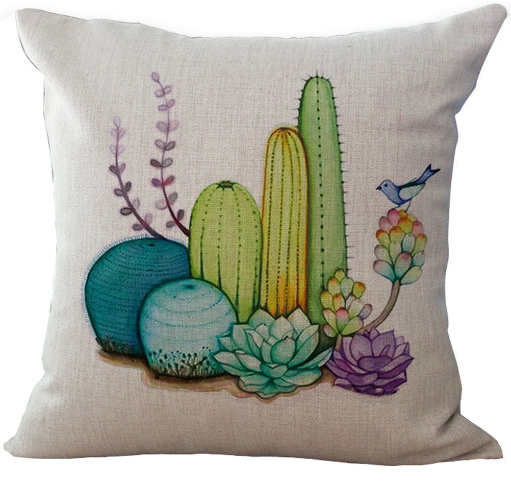 Vitality tenacious wild plants jaj394 Square Decorative Throw Pillow Case Cushion Cover 18 X 18