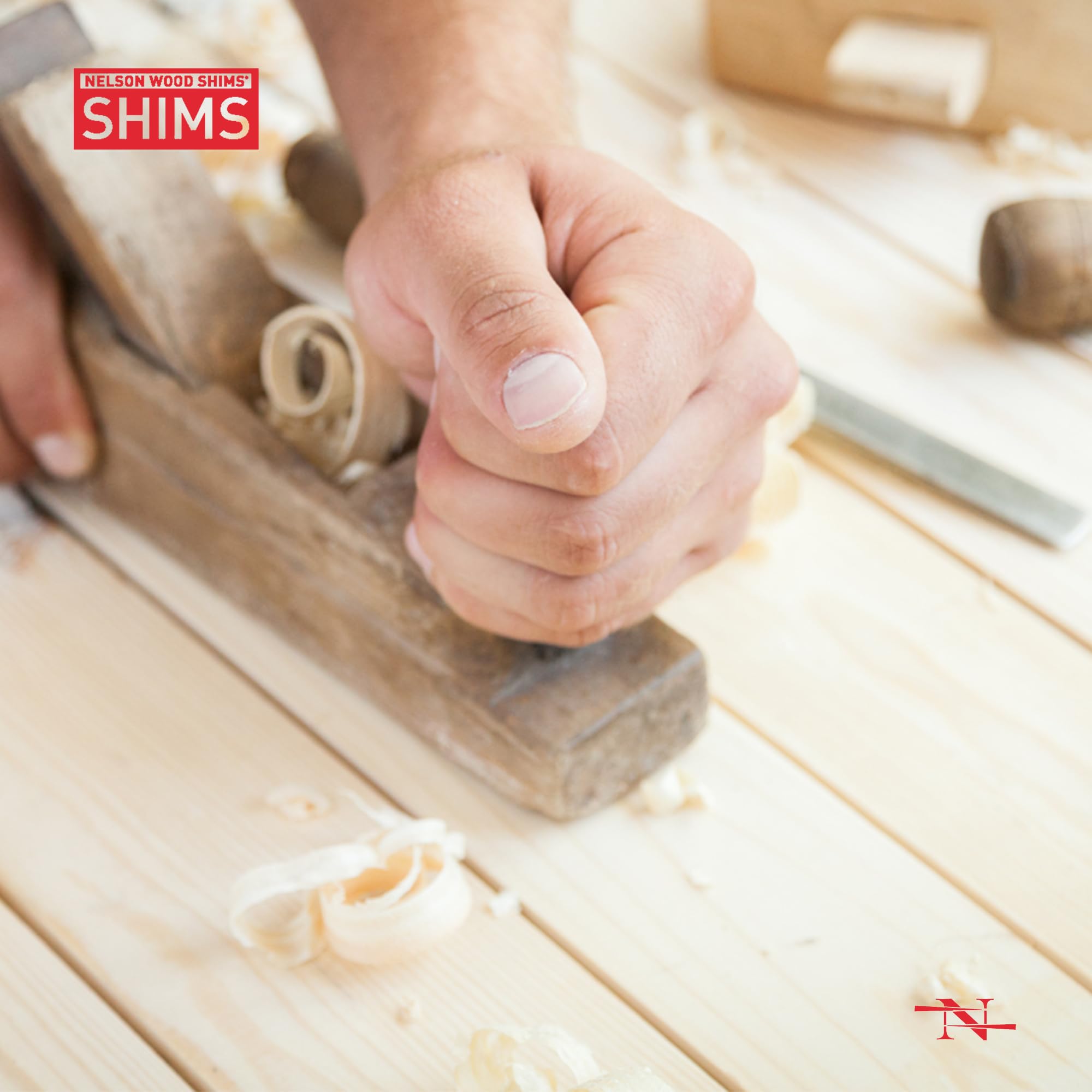 Nelson Wood Shims - 8-Inch Natural Wood Shim, 2 Pack Bundle