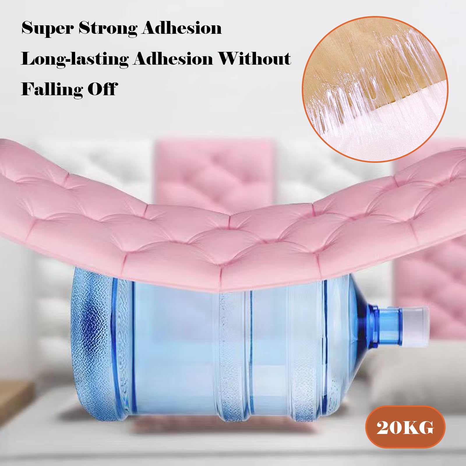 Testiera Imbottita Autoadesiva - Pannello Anticollisione 3D, Grigio 80x50 Cm, Per Camera Da Letto - Foto 6