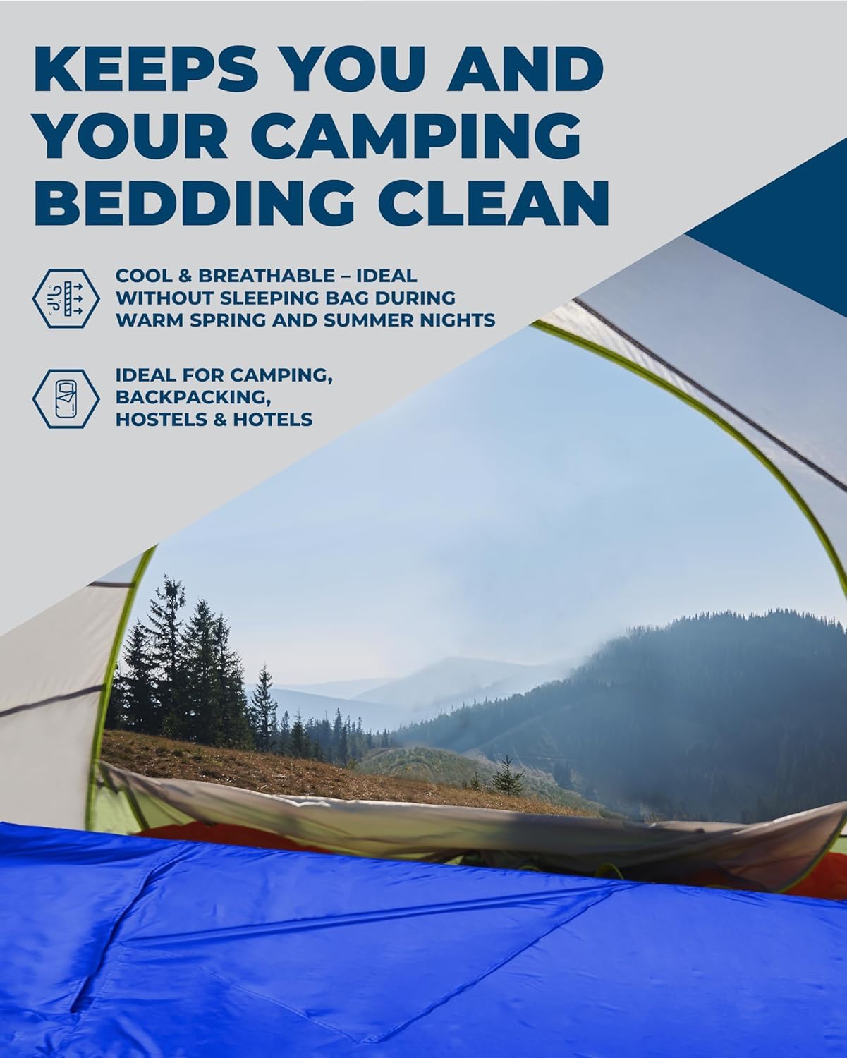 The Friendly Swede 軽量のスリーピング　バック　ライナー Amazon.com : The Friendly Swede Sleeping Bag Liner