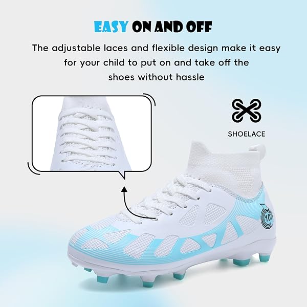 Football Boots Kids Boys Girls Athletic Outdoor Football Shoes - 5