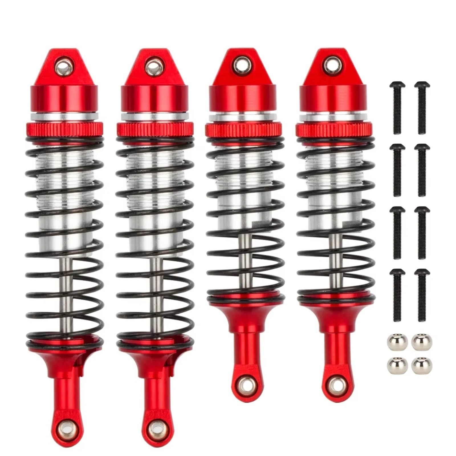 RC Ammortizzatori Compatibile Con Traxxas Per Slash Per VXL Per Rustler Per Stampede Per Hoss 4X4 2WD 1/10 RC Auto Ricambi Lega Di Alluminio Ammortizzatore(Red)