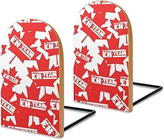 Kanadyjski liść klonu Eh Team drewniane końcówki książek na regały nowoczesne książki uchwyt na książki przegroda dekoracyjna 1 para