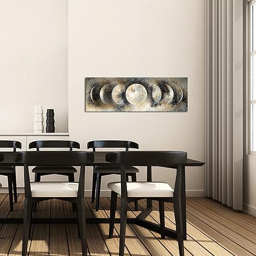 Miniatura 2 de RnnJoile Lienzo decorativo para pared, diseño de fase lunar, póster de astrología, escena espacial, impresiones para decoración moderna del hogar y