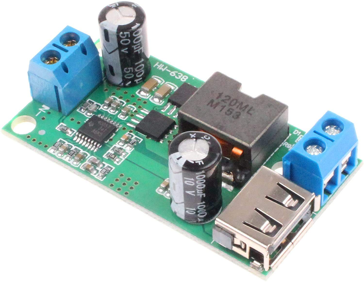 REES52 DC to DC 5A Buck Power Supply Module 9V 12V 24V 36V to 5V 5A 25W Regulated Power Converter Module Suitable for USB 5V Powered Devices-image-4