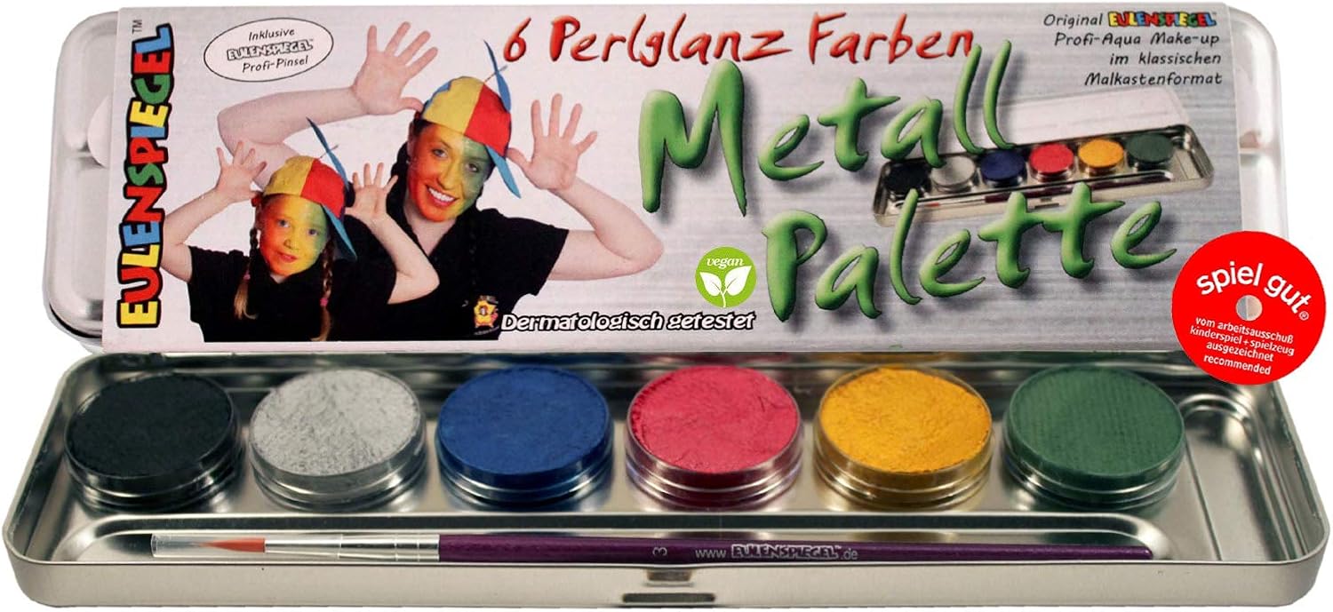 Creative 8240081 Corvus Make-Up 6 Brill. Col. Metal Case, Multi-Color