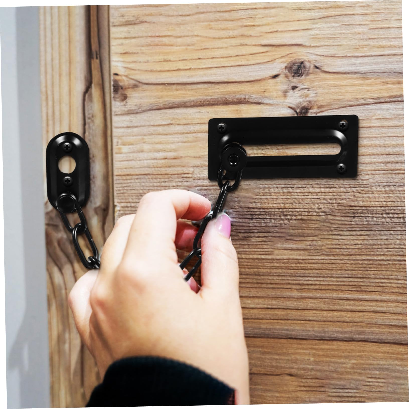 Veemoon 4pezzi Pz Catena Di Sicurezza Per Porta Acciaio Inossidabile Serratura Antintrusione Con Viti Facile Installazione Per Residenze e Uffici
