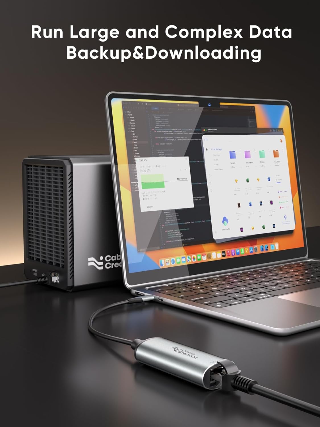 CableCreation 5Gbps USB C to Ethernet Adapter, 5Gbps Type C to RJ45 Network LAN Internet Adapter Compatible with MacBook, XPS, Thunderbolt 5/4/3, Other USB-C Devices