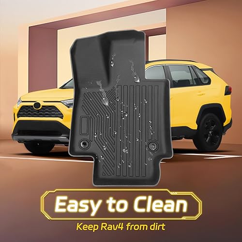 Miniatura 6 de Alfombrillas para Toyota RAV4 (incluye híbrido) 2025 2024-2019 6 piezas para todo tipo de clima, juego completo de alfombrillas RAV4 para Toyota