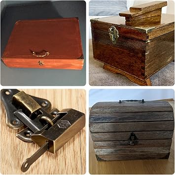 dophee Vintage Decorative Hardware Kit for Wooden Box Treasure Chest