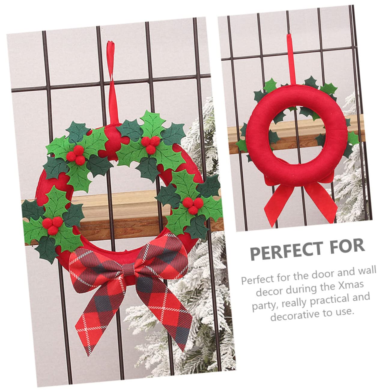 Zerodeko 4 Pezzi Di Ornamenti Per Ghirlande Natalizie Decorazioni In Feltro Decorazioni Invernali Ghirlande Accessori Per Alberi Di Natale Per Porta D'Ingresso
