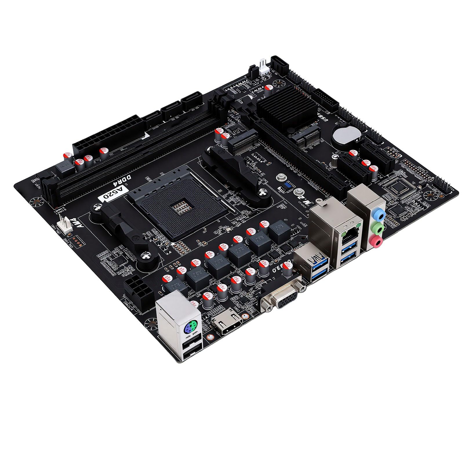 Scheda Madre Micro ATX, Supporto per Processori Ryzen di Terza, Quarta e Quinta Generazione, 128GB DDR4 3200MHz, for Computer Desktop | DDR4 Dual Channel, Slot SSD M.2 NVMe, PCIe X16, LAN Gigabit e 3.0