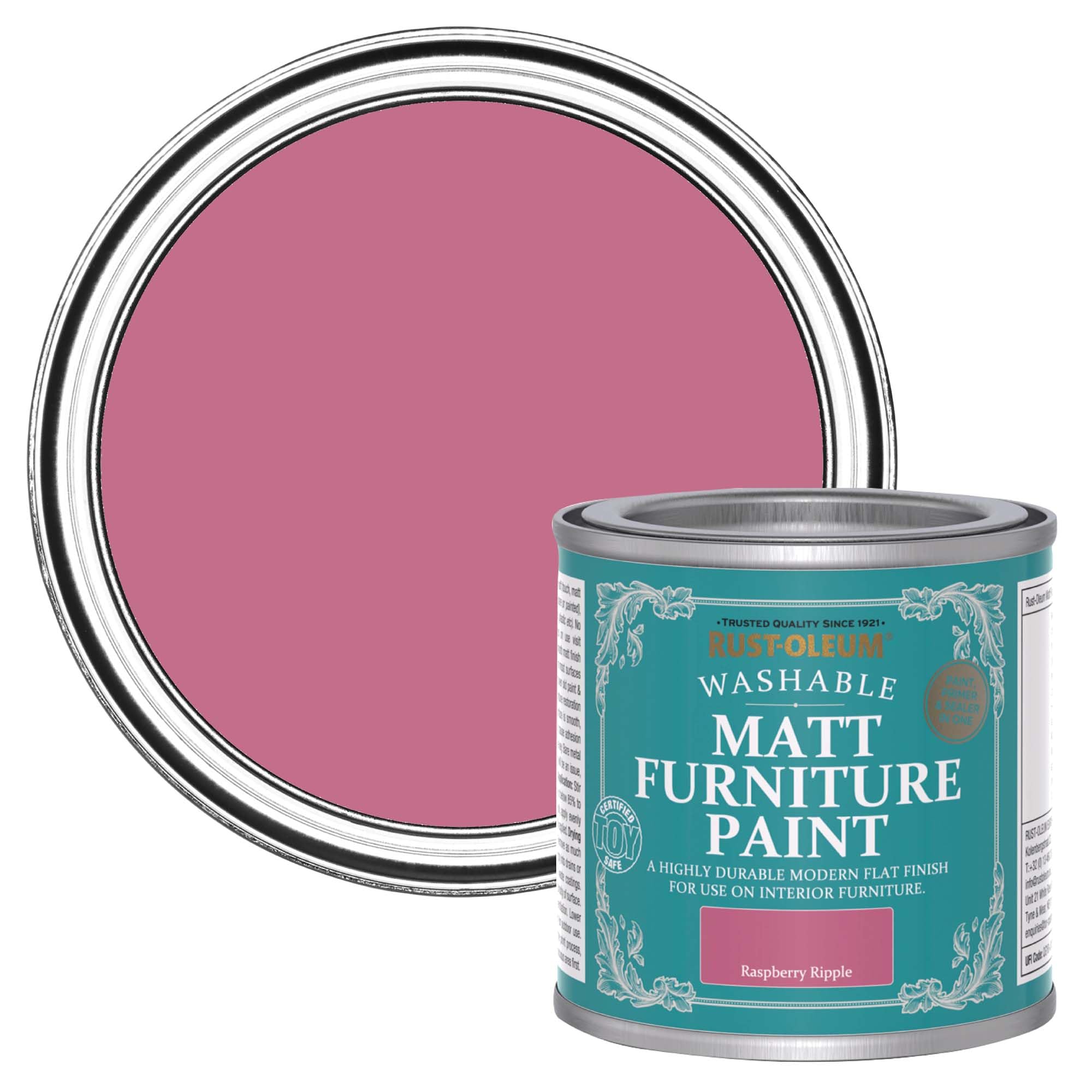 Rust-Oleum Red Furniture & Skirting Board Paint in Matt Finish - Raspberry Ripple 125ml