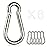 sprookber Stainless Steel Spring Snap Hook Carabiner - 304 Stainless Steel Caribeener Clips, Set of 6