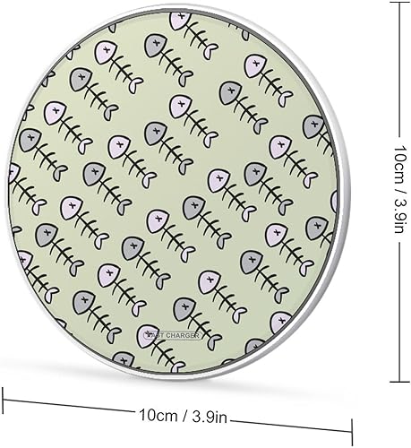 Miniatura 2 de Fish Skeleton Bone Wireless Charger Pad 10W Fast Charging Pad Compatible with iPhone 15 14 13 12 Series Samsung Galaxy Series