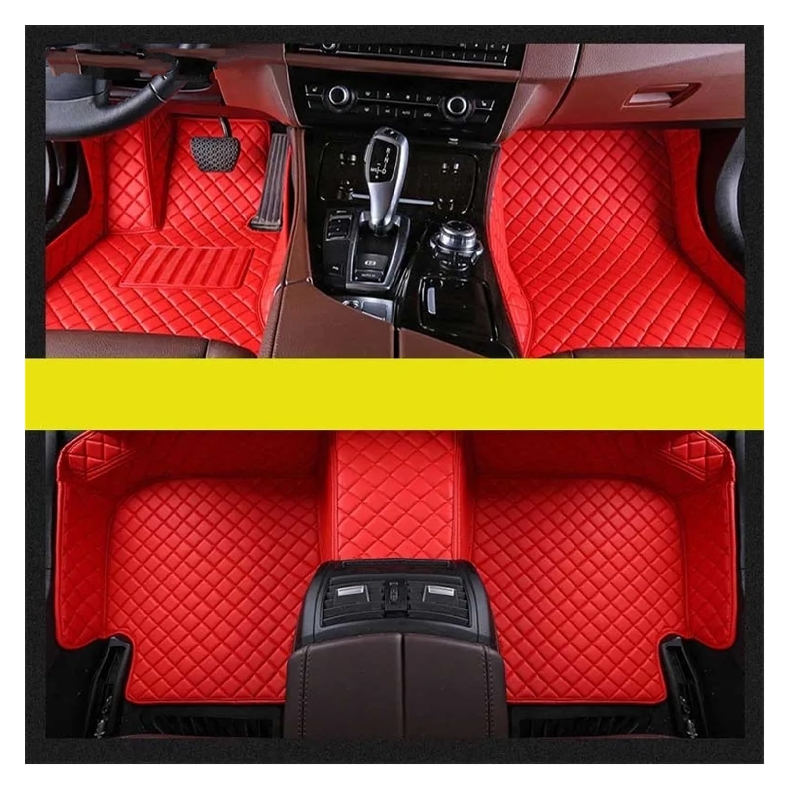 Tapis Sol Voiture Tapis De Sol Auto pour Peugeot 508 Berline 2010-2023 Tapis sur Mesure(Red,2010-2018 508)