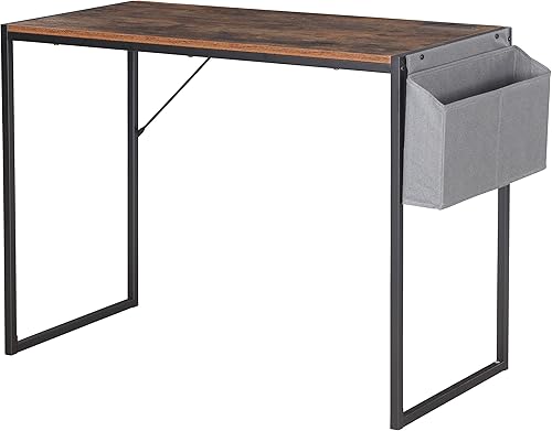 Miniatura 14 de JJS Escritorio pequeño para computadora de estilo simple para espacios pequeños de 31 pulgadas, oficina en casa, moderno, estudiante, portátil, mesa