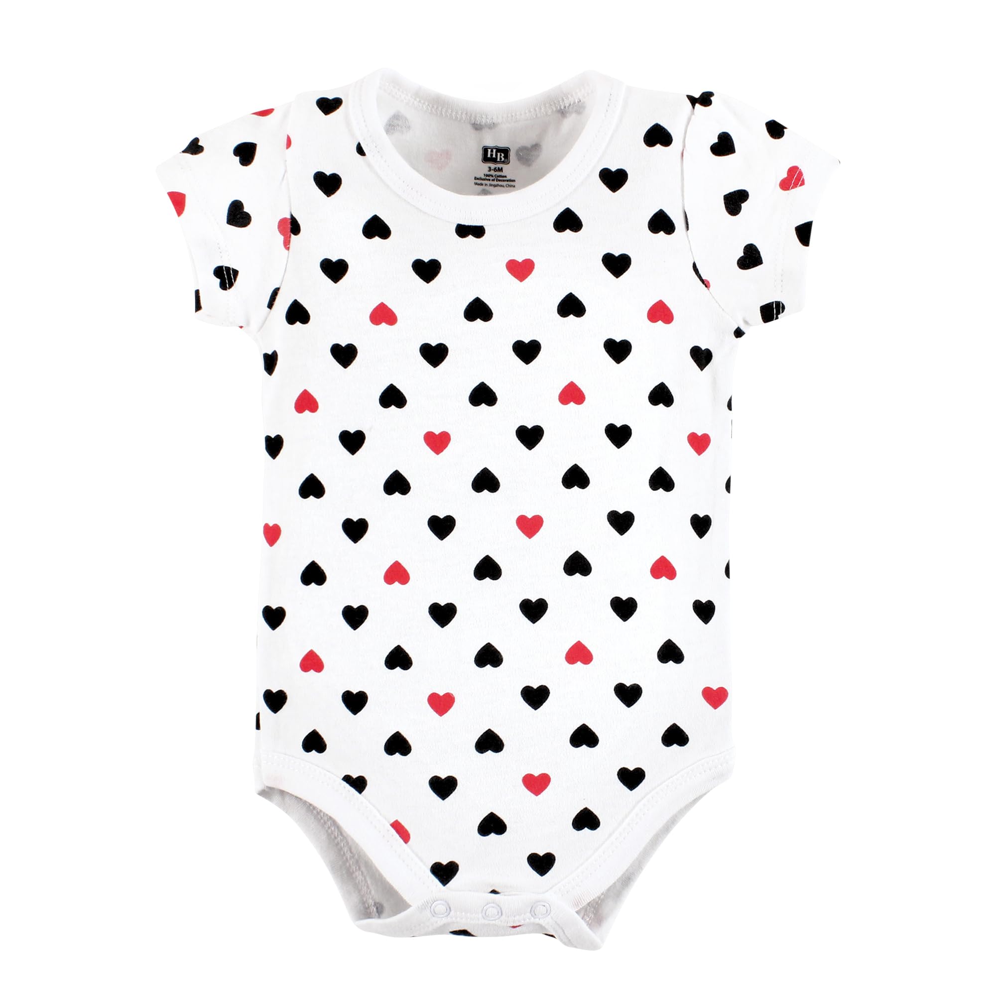 Hudson baby Cotton Layette Set Conjunto algodón Unisex para bebé de 3 a 6 Meses, Color Rojo y Negro para Bebés