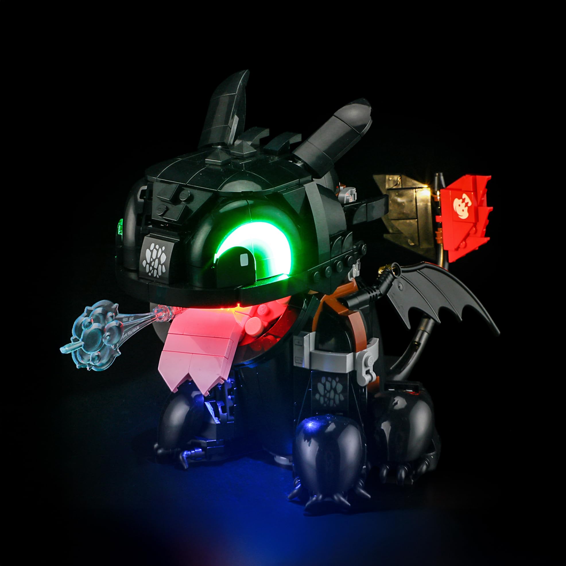 YEABRICKS LED Light for Lego-10375 Icons How to Train Your Dragon: Toothless Building Blocks Model (Lego Set NOT Included)