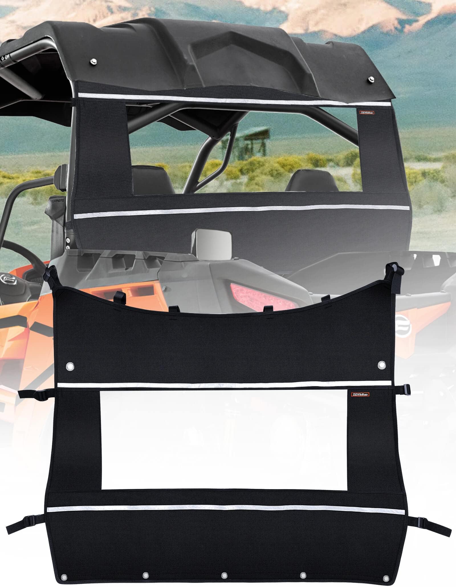 ZIDIYORUO CFmoto Rear Windshield Soft & Waterproof PVC Back Window