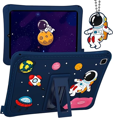 Gurgitat Funda para Galaxy Tab S6 Lite para niños, Tab S6 Lite 2021 con soporte, diseño de dibujos animados espaciales para hombres espaciales, con