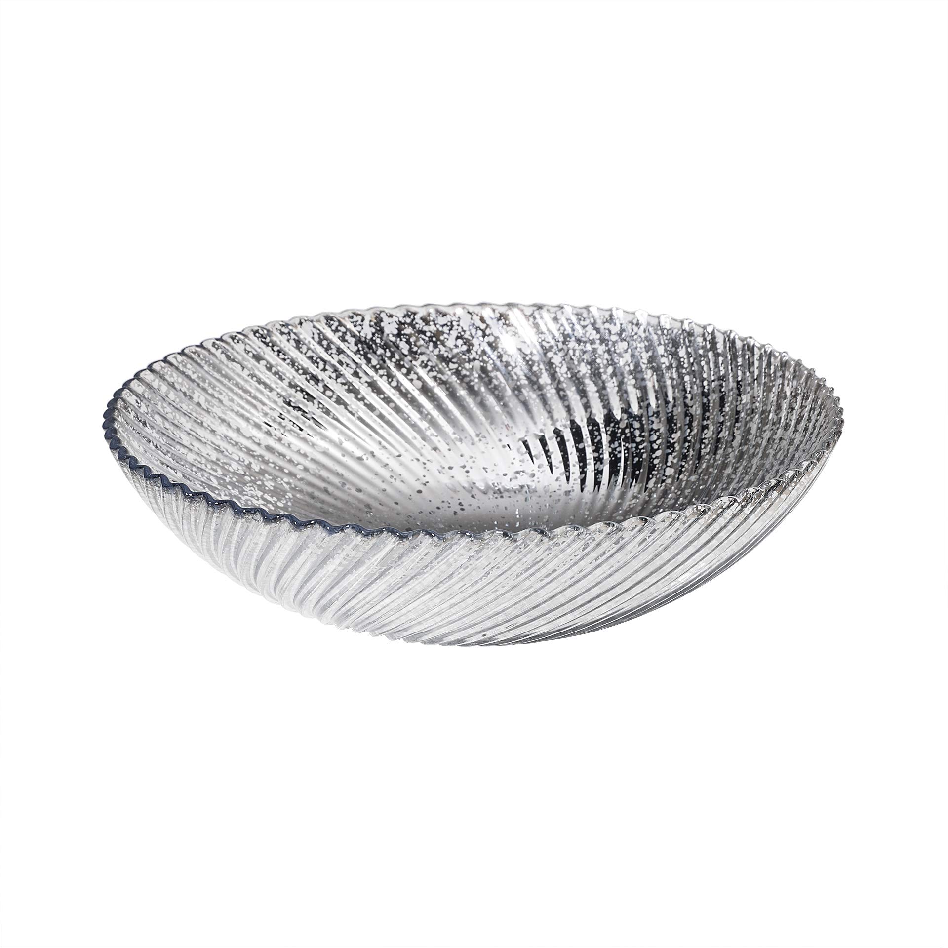 WHOLE HOUSEWARES | Glass Vase 11.4 Inches Antique Mercury Glass Decorative Bowl | Ideal for Wedding or Special |Occasion for Decorating with Round Vase, Bowl Vase, Potpourri