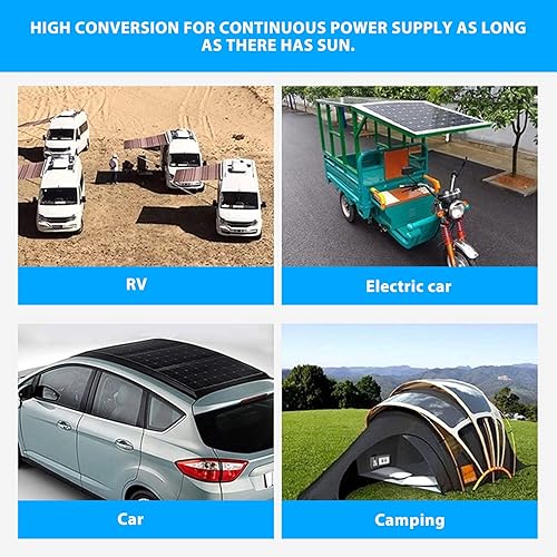 Miniatura 2 de Cargador de batería solar de 100 W y 18 V, controlador USB portátil, kit de carga de panel monocristalino, kit de panel solar para barco, coche, RV,