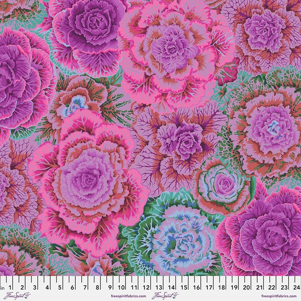 Kaffe Fassett Collective February 2022 Brassica Magenta, Fabric by The Yard