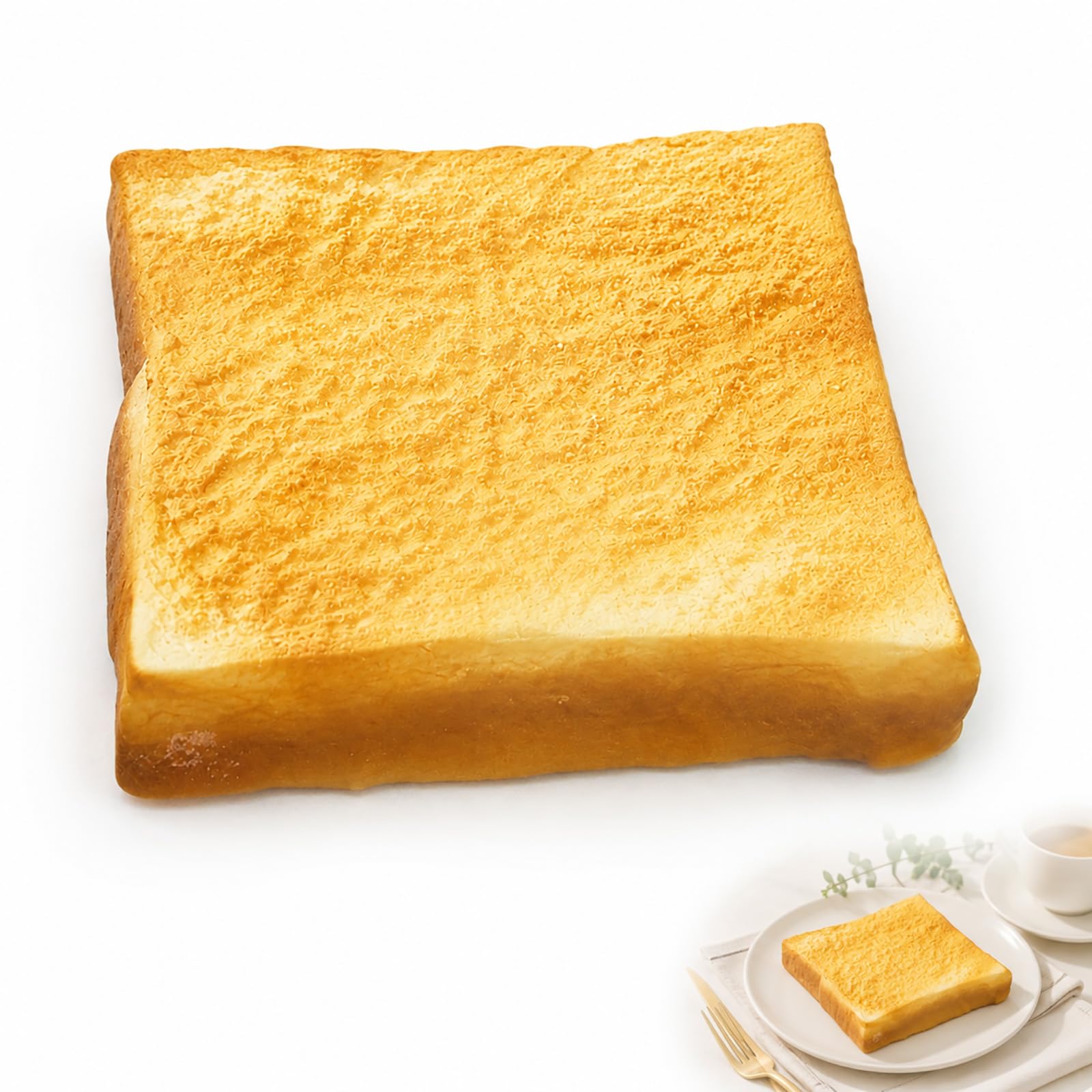Vastitude Artificial Toast Slice PU Fake Bread Realistic Food Display Prop