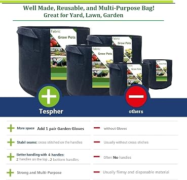 100 Gallon Big Raised Garden Bed Bag (40x20 inch) Large Plant Grow Bag for Tomato,Potato Planter,Herbs Veggies Planter,Flower Bed,Plant Container,Yard Waste,Lawn Debris,Leaf Bag with Gardening Gloves
