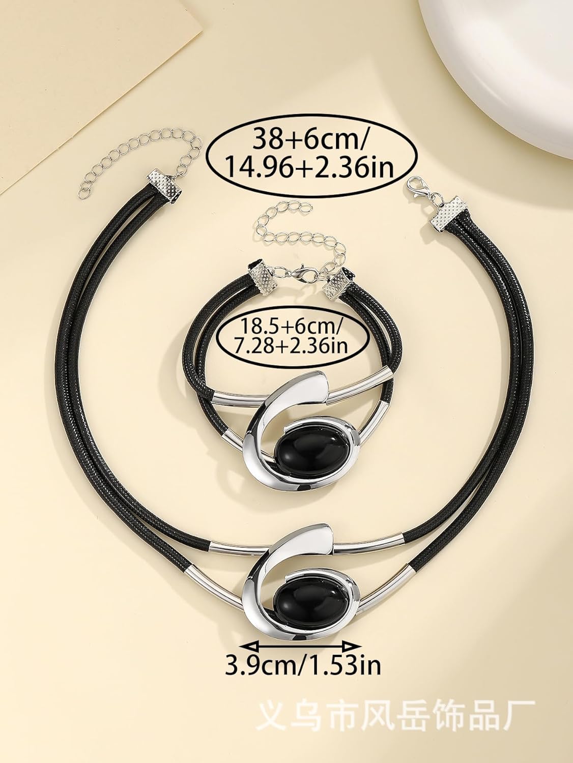 Gold Jewelry Set, Silver Black Boho Western Chunky Vintage Pendant Necklace Stack Trendy Adjustable Non Tarnish Cowgirl Dainty Hypoallergenic Earrings Jewelry Sets For Women - Image 7