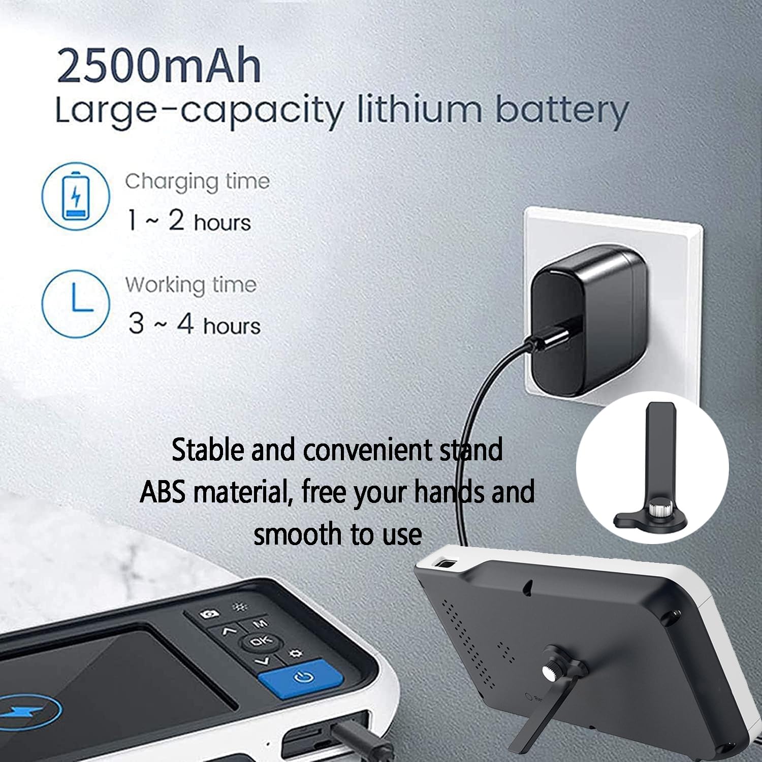 Otoscopio Digital Con Lente De 3.9mm, Pantalla De 4.5 Pulgadas Y 6 Luces LED Ajustables, Batería Recargable De 2500mAh, Con Función Fotográfica, Cámara De Cerumen Para Adultos, Niños Y Mascotas