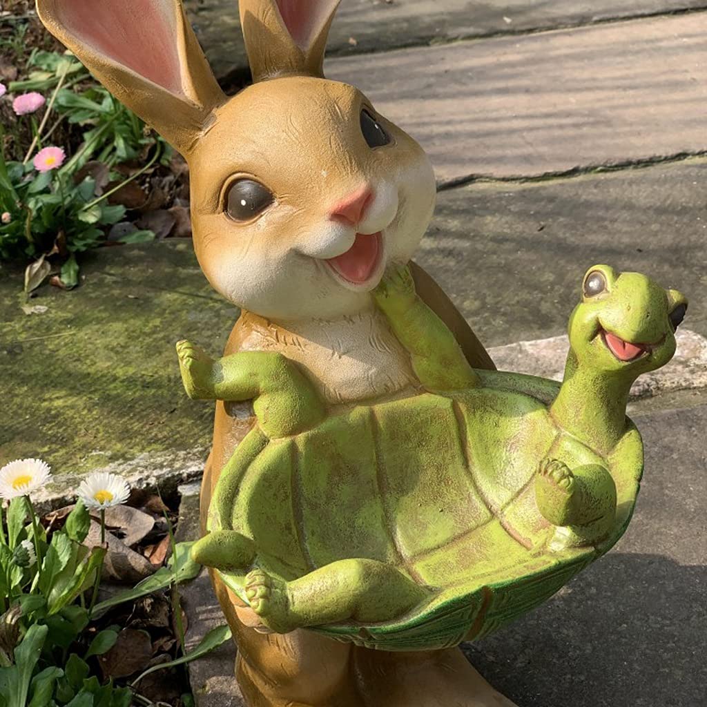 Statua ogrodowa Zewnątrz Sztuczny królik Dekoracja Doniczka Rzemiosło żywiczne Rzeźba zwierząt Roślina doniczkowa, używana na balkon i taras Dekoracje trawnika Ozdoby Dekoracje ogrodowe good