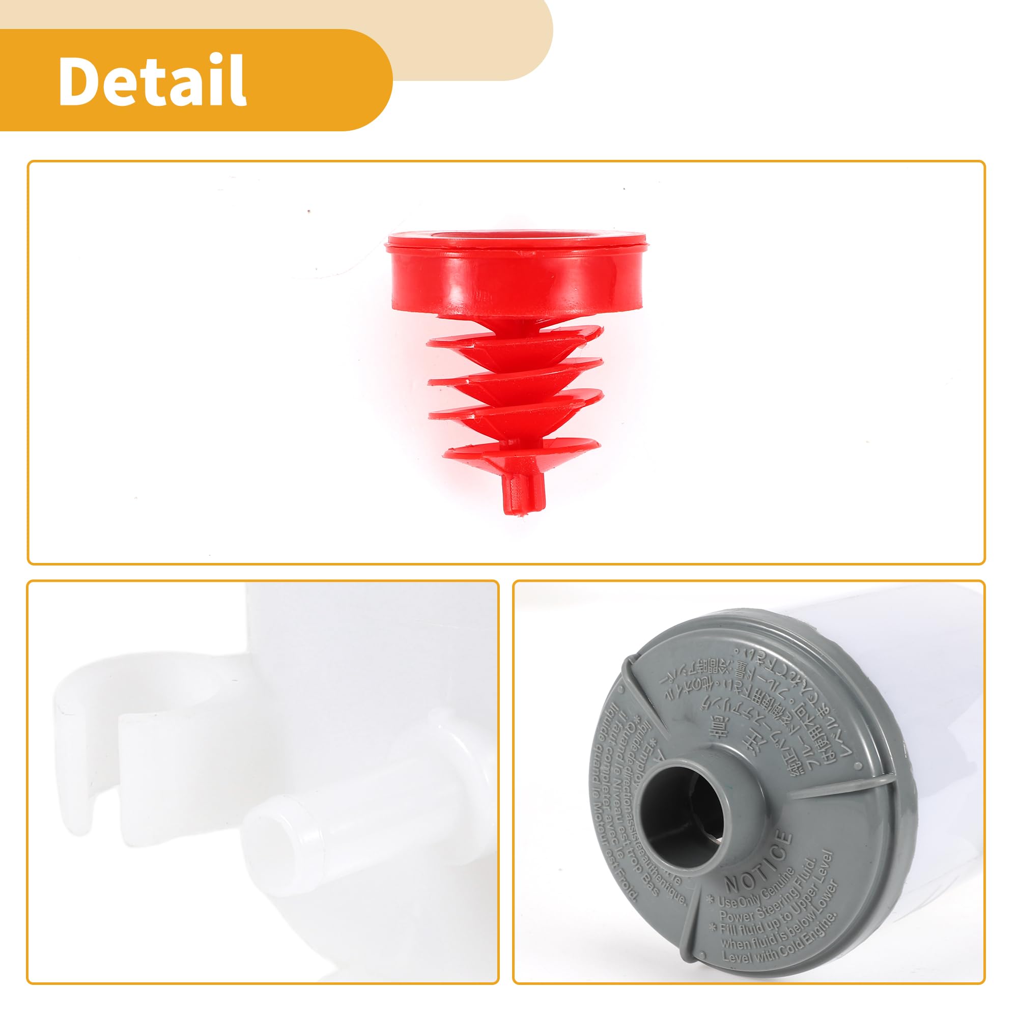 Depósito de Dirección Asistida - Tanque de Dirección Asistida para Automóvil - para HONDA CR-V 2007-2011 Plástico Blanco - 1 Pc