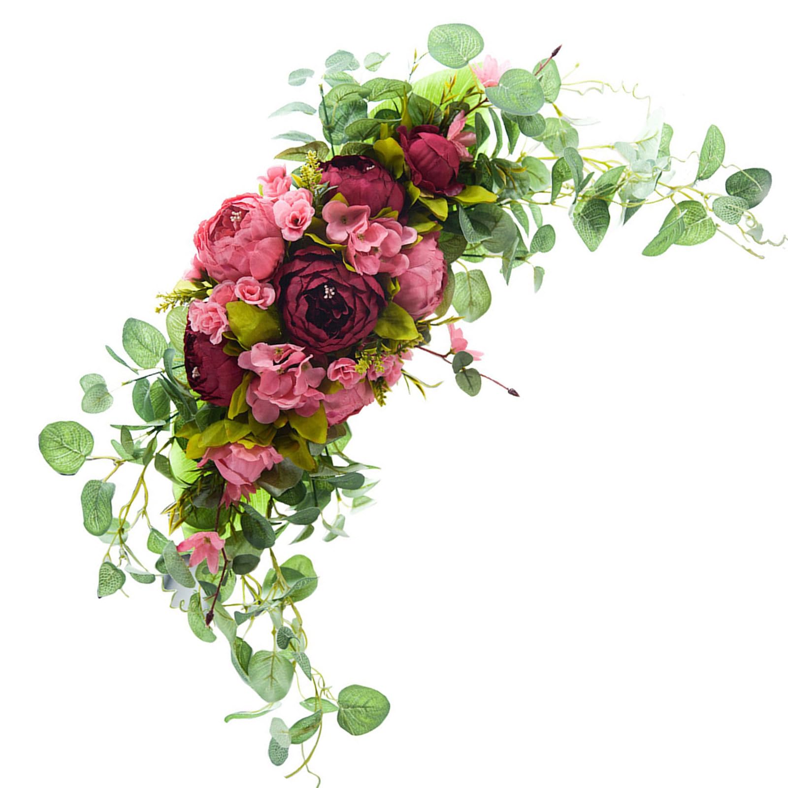 Mllepjdh Realistic Artificial Flower Swag Wedding Ceremony Sign Flower for Wedding Reception Backdrops Arrangements Realistic